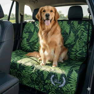 fern car seat cover for pets – waterproof, scratch resistant travel protector
