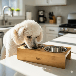 fern automatic pet water fountain – quiet circulating drinking dispenser for cats & dogs